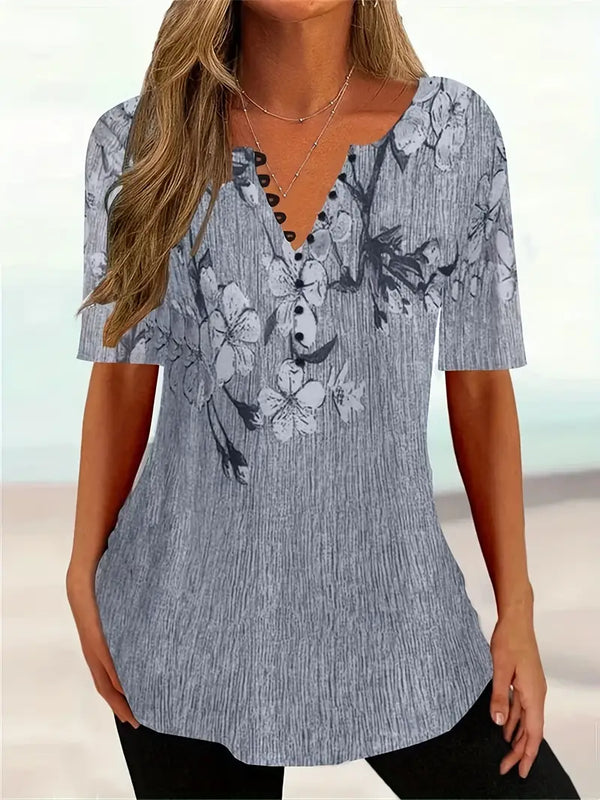 Männer t-shirt mit blumenmuster – lässiger freizeitlook für jeden tag