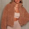 Teddy-Crop-Damenjacke – Weichi Winterjacke mit trendigem Design