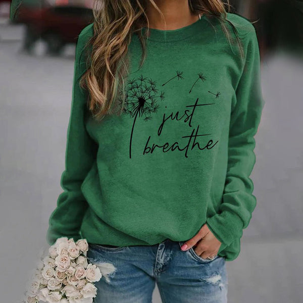 Sweatshirt - damen casual dandelion druck oberteil