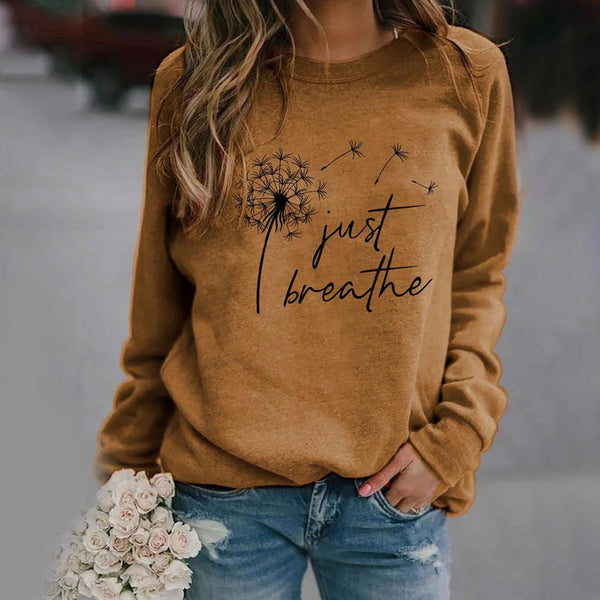 Sweatshirt - damen casual dandelion druck oberteil