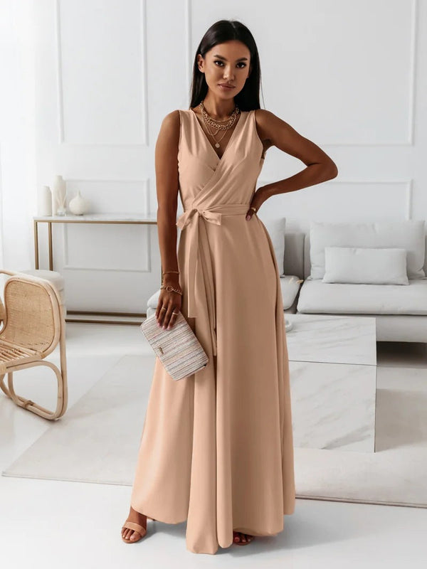 Maxikleid - exquisite abendrobe mit wickeldetail