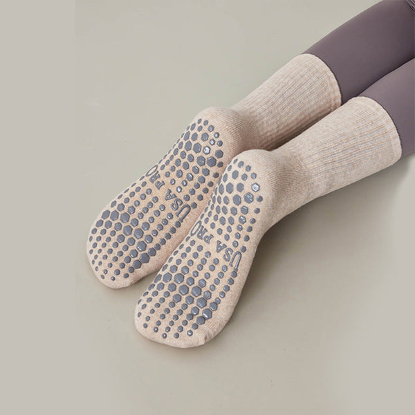 Anti-rutsch yoga socken für frauen - baumwoll fitness- und sportsocken