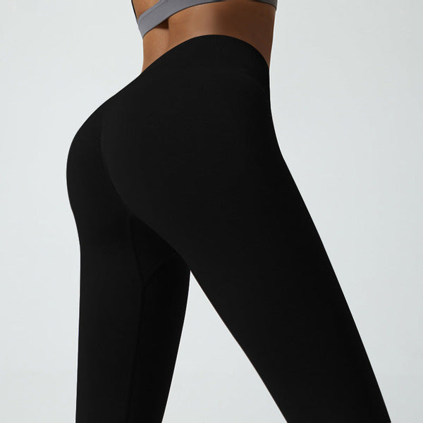 Nahtlose yoga-leggings - hochgeschnittene damen workout leggings