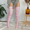 Kniestrümpfe für damen - gestrickte overknee-bekleidung