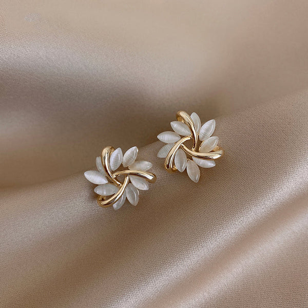 2-teilige Blumen-Ohrringe – Elegantes Design für Damen