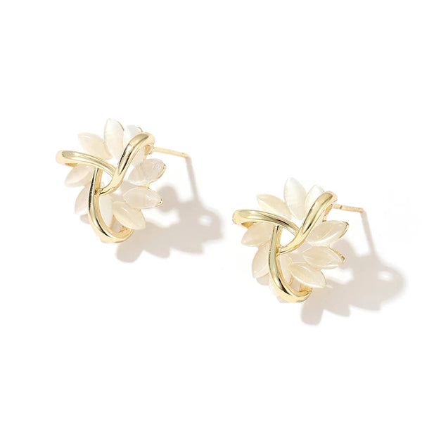 2-teilige Blumen-Ohrringe – Elegantes Design für Damen