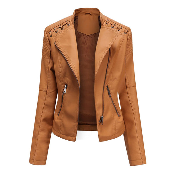 Dame bikerjacke - stylische zip-jacke für frauen