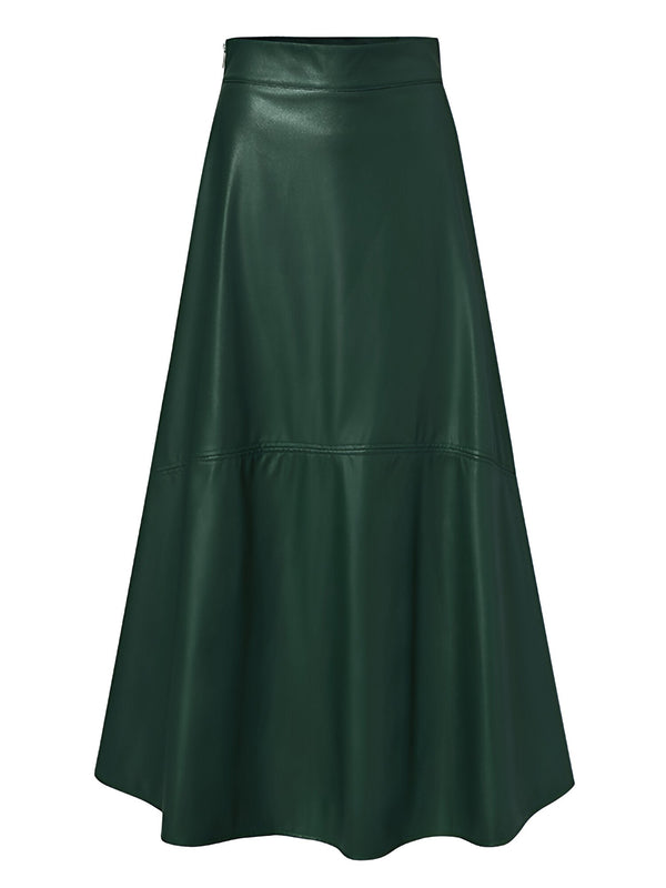 Pu maxi rock - eleganter langer damrock