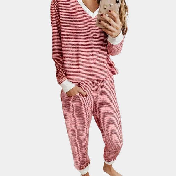 2-teiliges pyjama-set - lässige damen-loungewear
