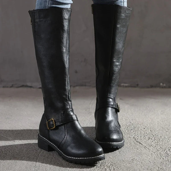 Klassische Kunststiefel für Frauen – elegante Reitfootwear