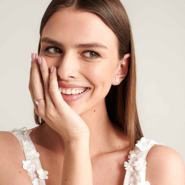 2-teilige Blüemli Ohrringe – Exquisite Mutterperl-Zubehör für Damen