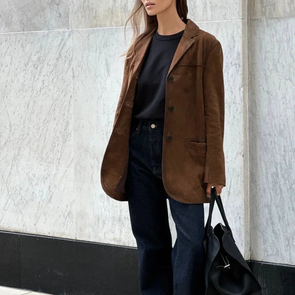 Braune jacke - elegante damenoberbekleidung für vielseitige styles