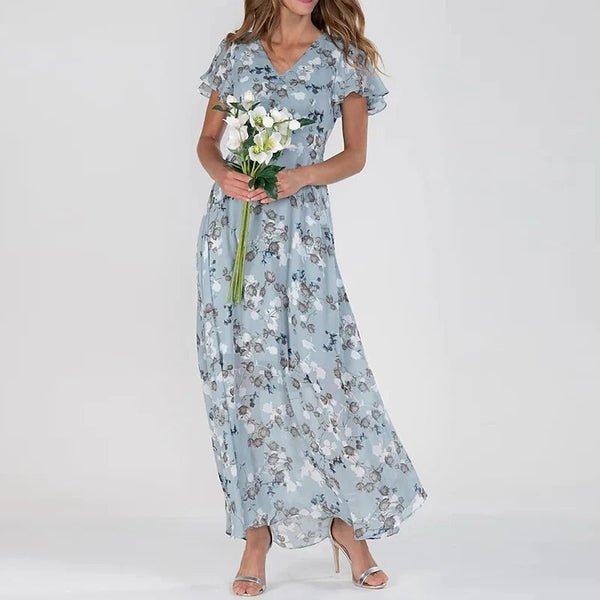Maxikleid - blumiges sommerkleid für frauen