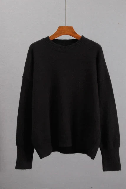 Cashmere pullover - oversized creme damenstricktop