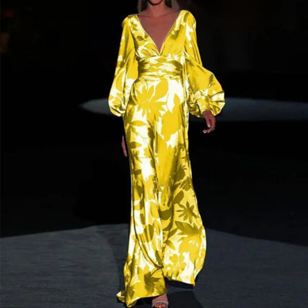 Maxikleid - exquisit blumiges abendkleid für damen