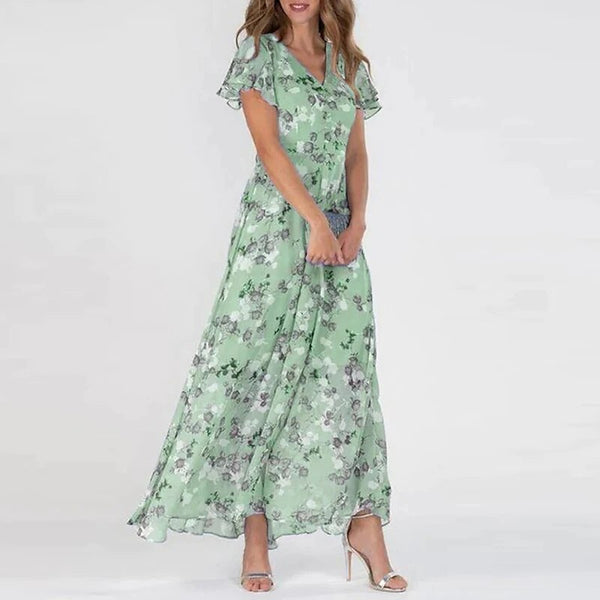 Maxikleid - blumiges sommerkleid für frauen