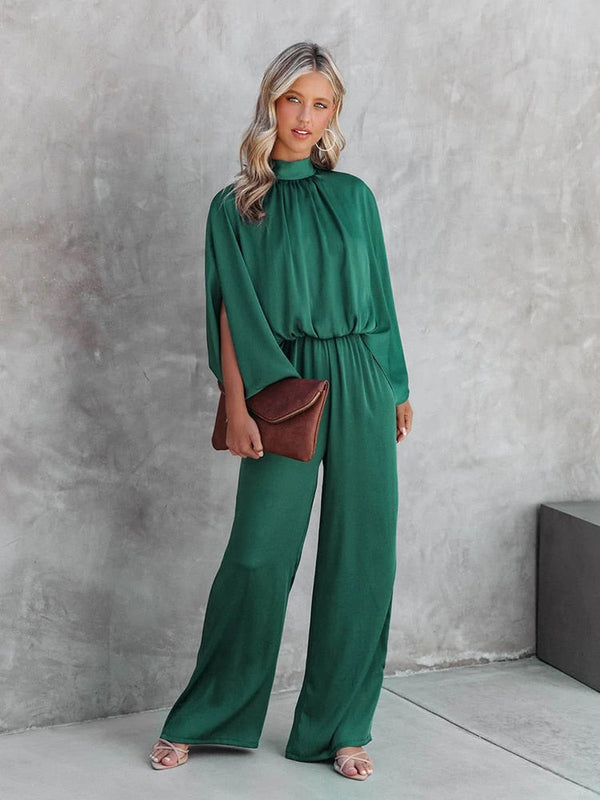 Jumpsuit - elegante grüne damen-jumpsuit