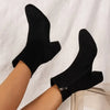 Schwarze Stiefeletten für Damen – knöchelhohe Stiefel mit Blockabsatz