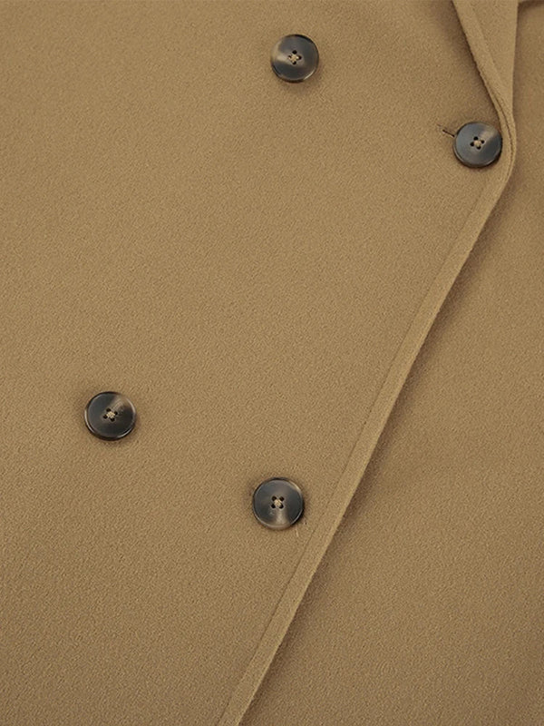 Eleganter beidseitiger Kamelmantel - Martinecouture.ch