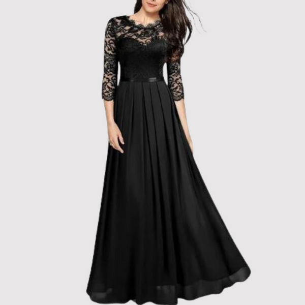 Elegante maxi dress mit spitzen-details für verschiedene anlässe