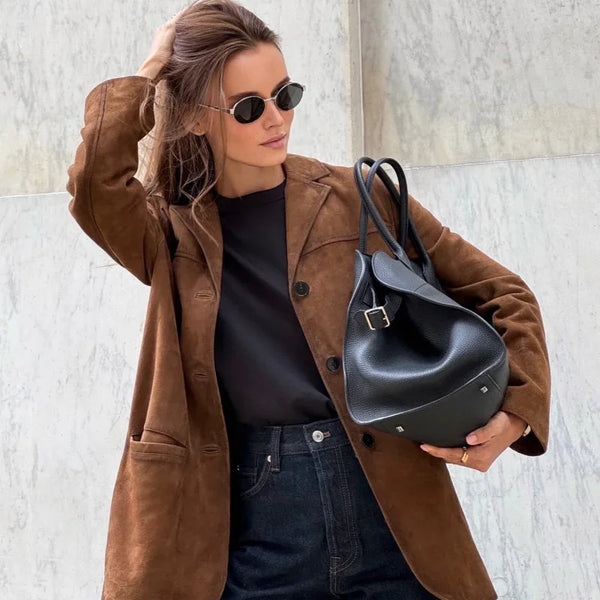 Braune jacke - elegante damenoberbekleidung für vielseitige styles