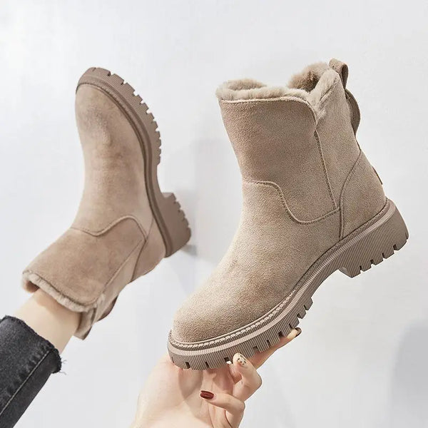 Stiefeletten - damen kunst winterstiefel mit reissverschluss