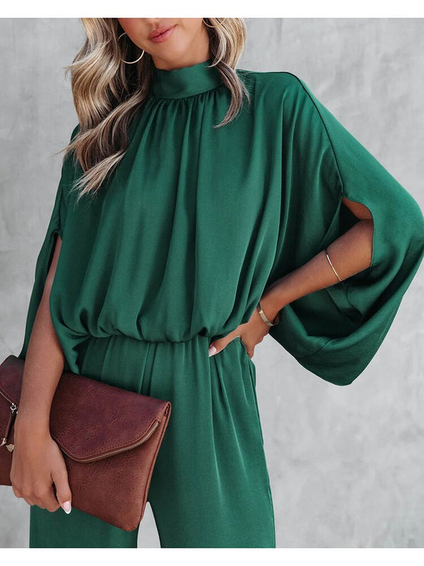 Jumpsuit - elegante grüne damen-jumpsuit