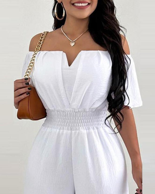 Jumpsuit - stylischer off-shoulder damenanzug