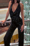 Pailletten jumpsuit - elegantes damenoutfit für partys