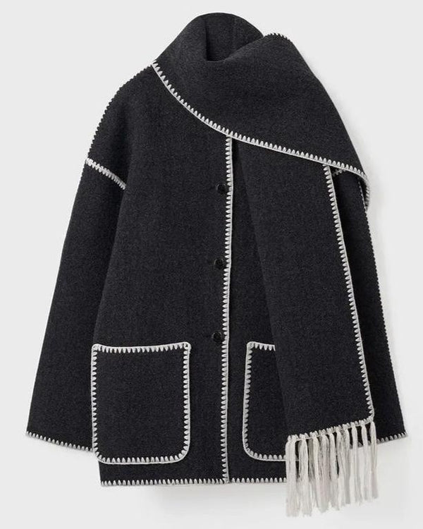 Eleganter mantel für Damen – Oversize Wintermantel mit Schickem Schalkragen