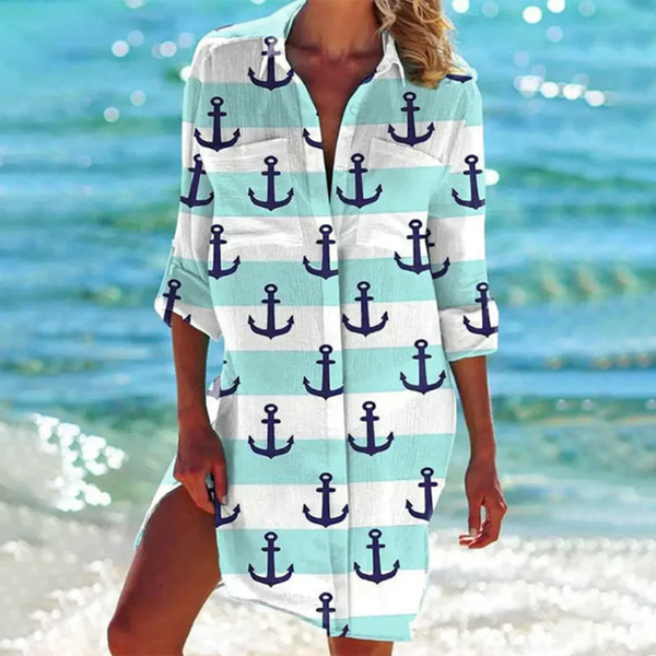 Strand-inspiriertes überkleid - leichte damen strandmode