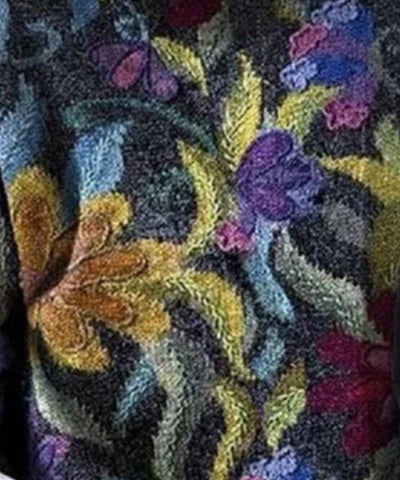 Blumenstrickpullover - strukturierter damenpullover