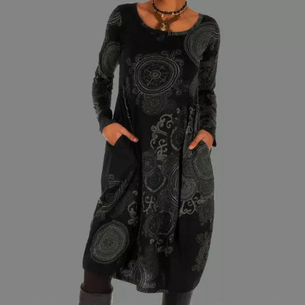 Bohemian maxi-kleid - vintage freizeitkleid für stilvolle frauen
