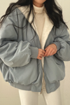 Pufferjacke - stylische winterjacke mit fellgefüttertem kragen