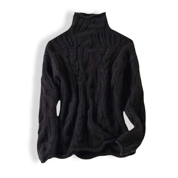 Gestrickter rollkragenpulli - eleganter damenpullover