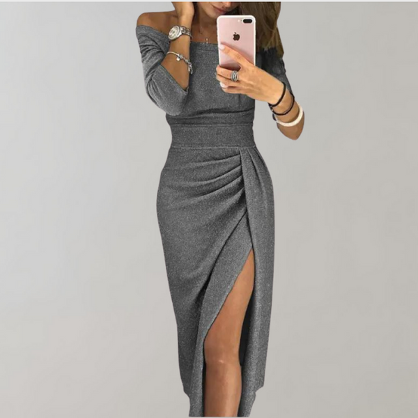 Elegantes abendkleid - stilvolles off-shoulder damenkleid