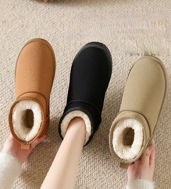 Gemütliche damen stiefel - weiches mit kuscheligem futter für den winter