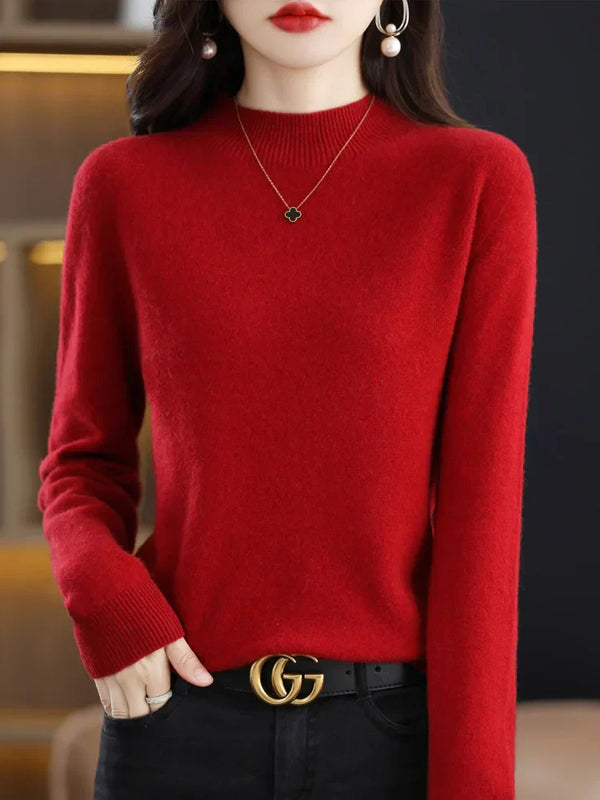 pullover - stilvoller damen rundhals strick-top