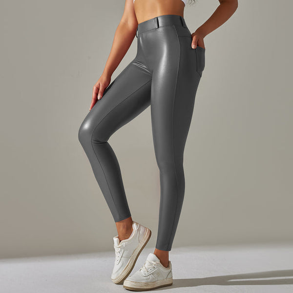 Hochtaillierte leggings - trendige, figurbetonte stretchhosen für damen