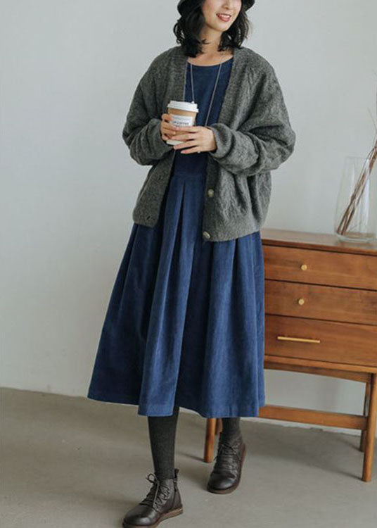 D'schickigi corduroy midi für frauen mit langen ärmeln - lässiger look für herbst/winter, figurbetonter schnitt
