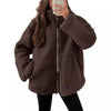 D'mäidli fleece zip-jacke mit lockerer passform und taschen – lässige outdoor-bekleidung für aktivi tage