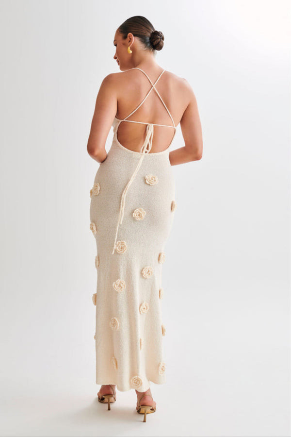 Dä frauen maxi-dress mit blüemli-design und glänzenden details für spezielle anlässe - elegantes slip-dress im floralen muster