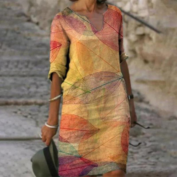 Dä damen blumendruck kleid - charmante sommermode mit lockerer passform für den alltag