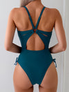 Dä frauen hochschnitt einteiler badeanzug - stilvolles elegantes schwimmoutfit für strand und pool