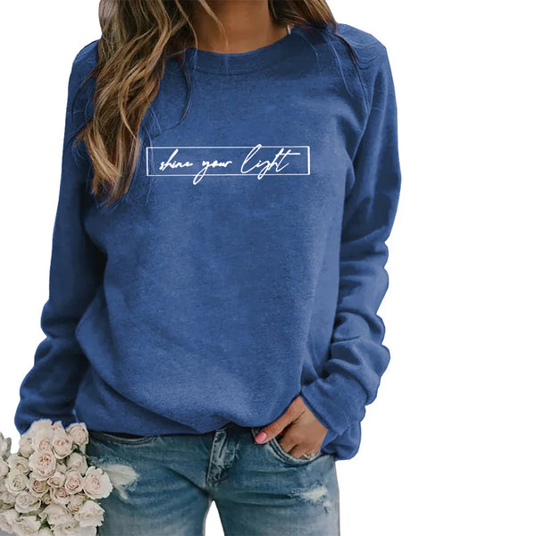 Frauen sweatshirt mit inspirierendem spruch - lässiger langarmpulli für den alltag