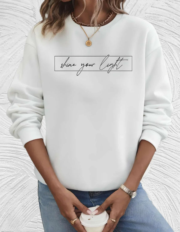 Frauen sweatshirt mit inspirierendem spruch - lässiger langarmpulli für den alltag