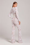 D'hübschi lace jumpsuit für frauen – elegante abendmode mit weit auslaufende hosen und stylische lange ärmel