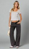 Dämmne low rise straight-leg jeans - lockere passform für lässige anlässe