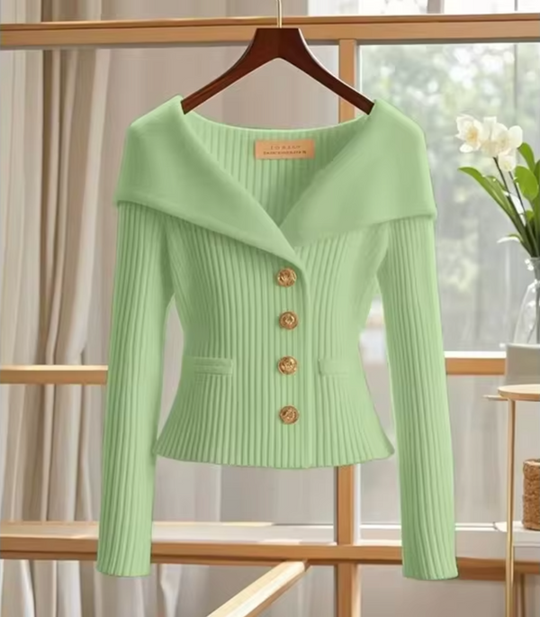 D women's ripp-strick cardigan mit knöpfen – gemütlich fürs büro & freizeit – stilvolles strickoberteil für vielseitige looks