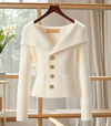 D women's ripp-strick cardigan mit knöpfen – gemütlich fürs büro & freizeit – stilvolles strickoberteil für vielseitige looks